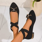Damen elegante Ballerinas mit modischem Schleifen-Detail R&B