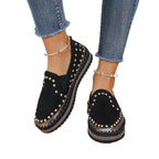 Damen Glamouröse Slip-On Sneakers mit funkelndem Glitzer und Nieten R&B