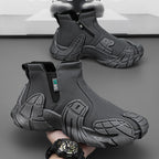 Damen sportliche Hochsocken Sneakers mit profiliertem Gummi und elastischem Obermaterial R&B
