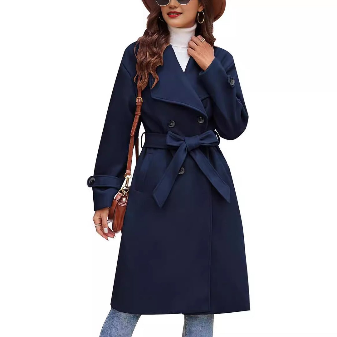 Damen Eleganter und bequemer Langmantel R&B