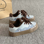 Damen Trendige Freizeitsneaker mit gemütlichem Innenfutter und einzigartigem Karomuster