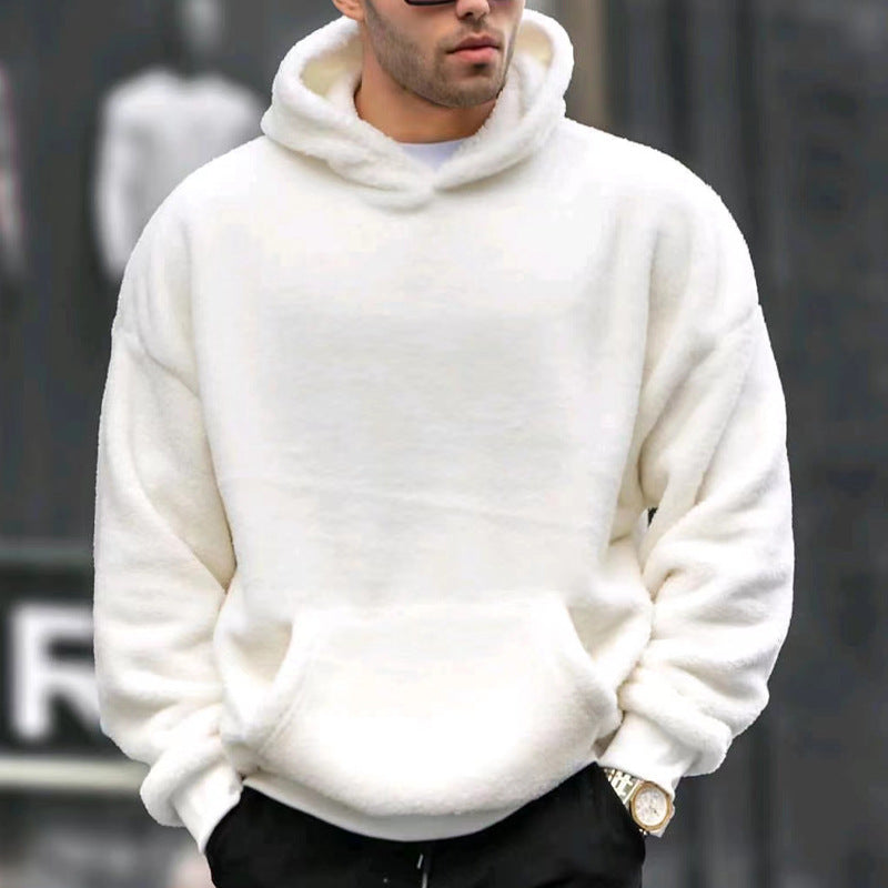 Herren Bequemer Fleece-Hoodie mit Kängurutasche R&B