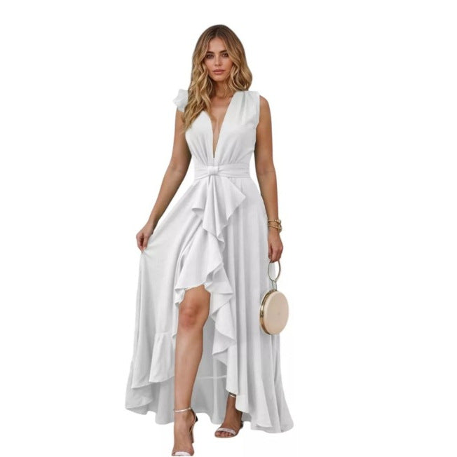 Damen Maxikleid mit floralem Schnitt R&B