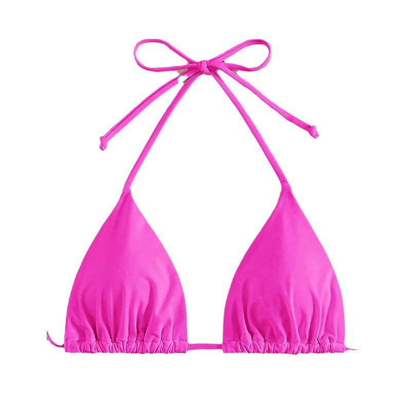 Damen Triangel-Bikini mit verstellbaren Trägern und raffiniertem Schnitt