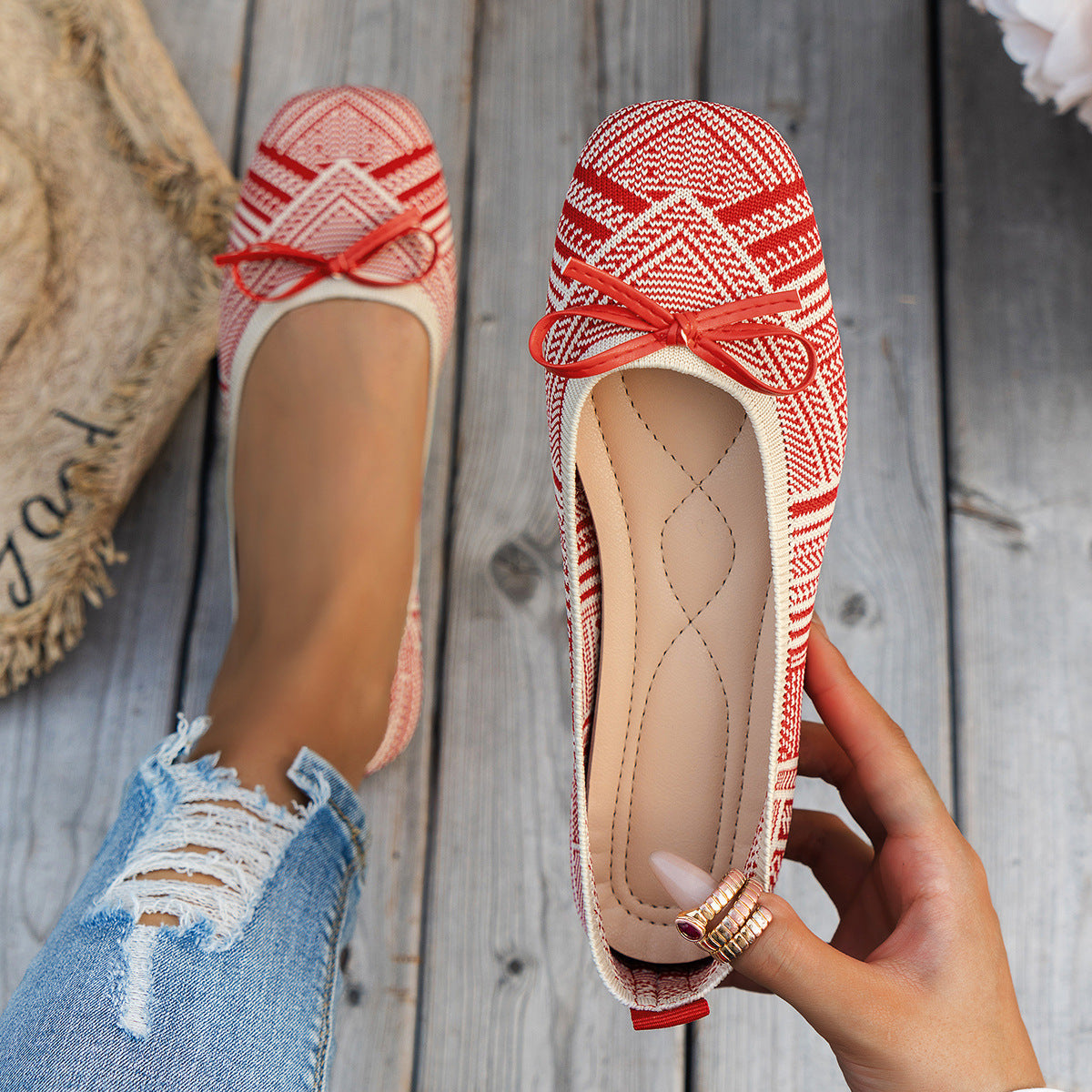 Damen Ballerina mit R&Brnem Graphikdesign von R&B