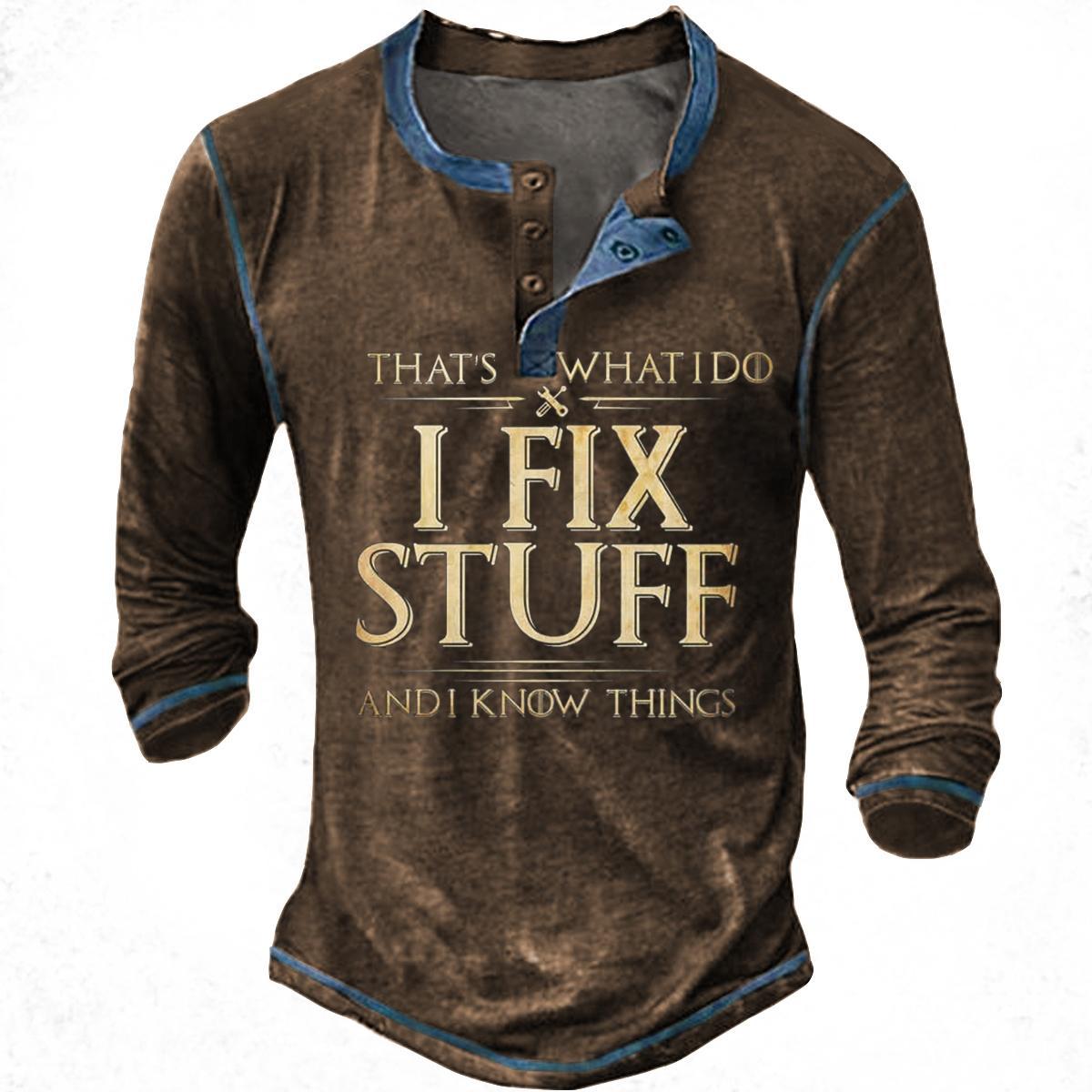 Herren lässiges Langarmshirt mit motivierendem Druck
