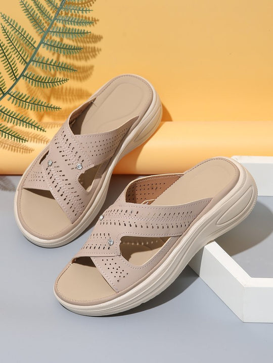 Damen Komfortable Clogs mit atmungsaktiven Einsätzen und verstellbarem Riemen R&B