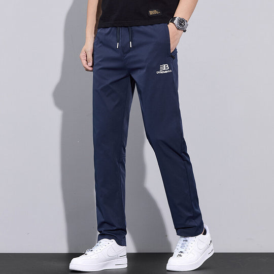 Herren Sportliche Freizeithose mit verstellbarem Kordelzug und seitlichen Reißverschlusstaschen R&B