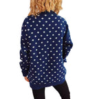 Damen Strickpullover mit festlichem Weihnachtsdesign und lockerer Passform R&B