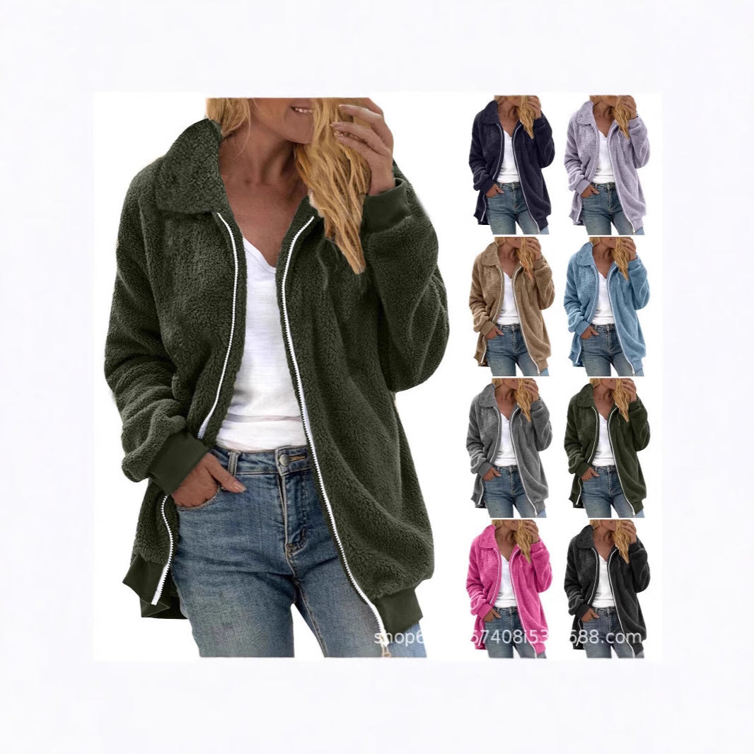 Damen Fleece-Jacke im Oversized-Stil R&B