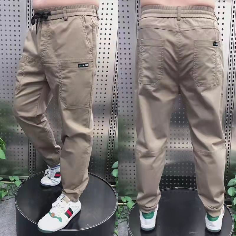 Herren nan sportive Cargojoggerhose mit elastischem Bund, Kordelzug und konischem Beinabschluss R&B