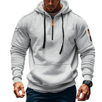 Herren Kapuzenpullover mit modernem Reißverschluss und praktischen Taschen R&B