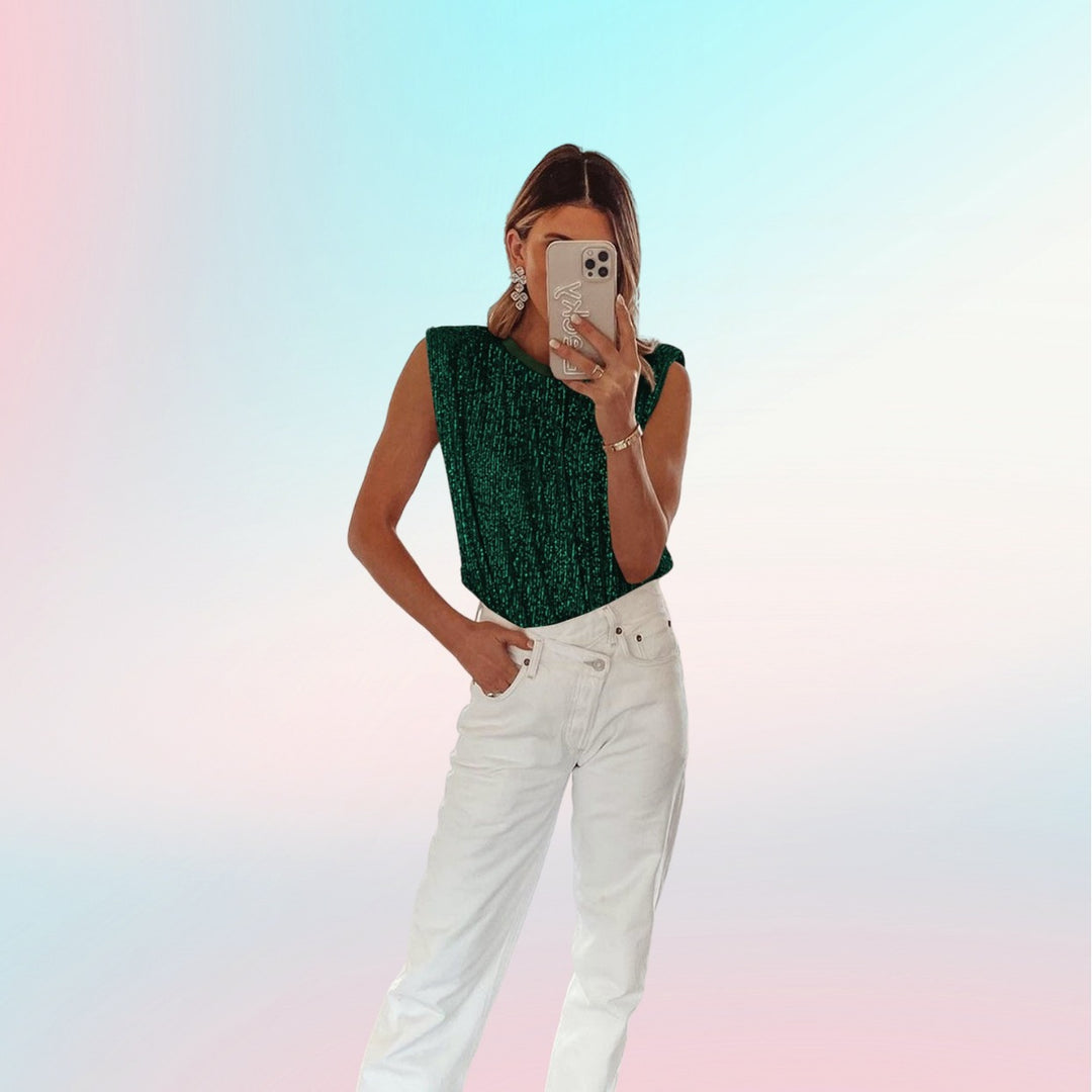 Damen Elegantes Crop-Top mit strukturiertem Design und weitgeschnittenem Schnitt R&B