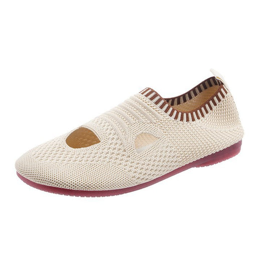 Damen atmungsaktive Laufchuhe mit flexiblem Strick-Obermaterial R&B