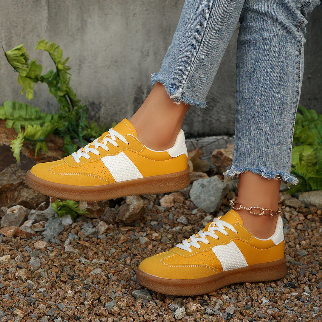 Damen modische Sneakers mit atmungsaktiver Oberflächenstruktur und rutschfester Sohle R&B