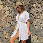 Damen eleganter Häkel-Strandüberwurf R&B