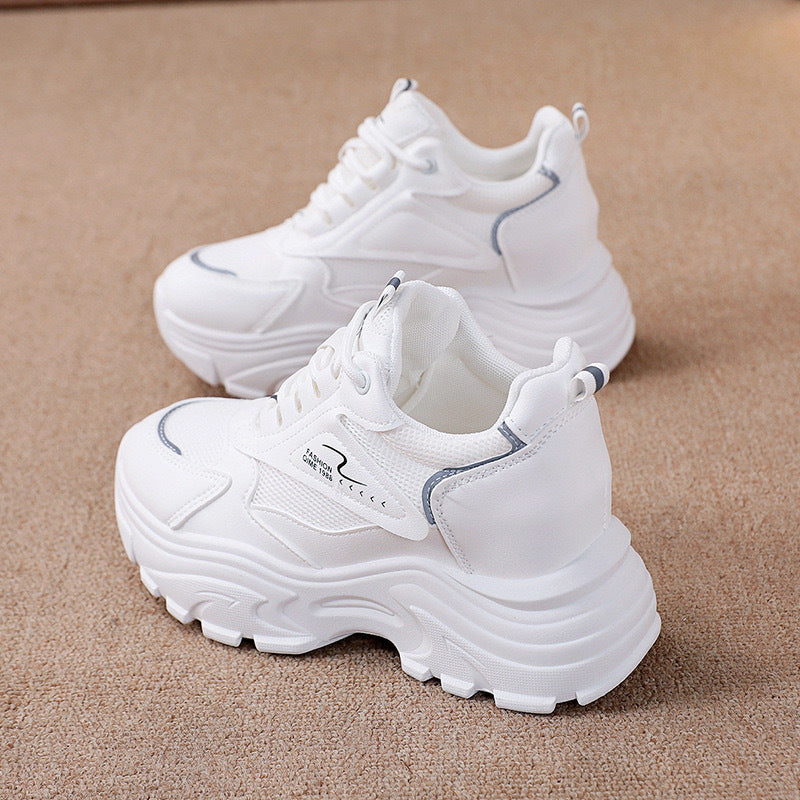 Damen Chunky Sneakers mit atmungsaktiver Mesh-Oberfläche und stabiler Dämpfung R&B