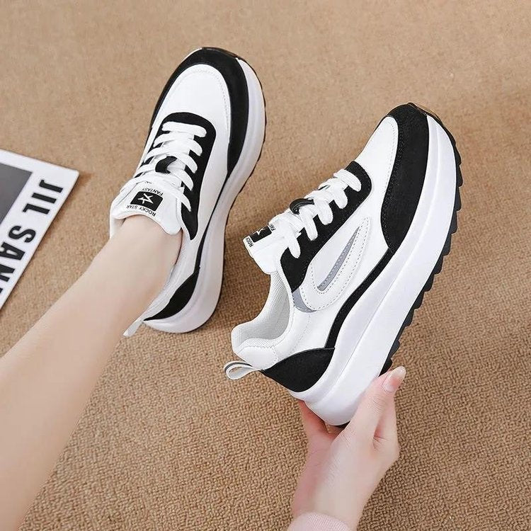 Damen Komfort-Sneaker mit dicker Plateausohle und trendigem Design R&B