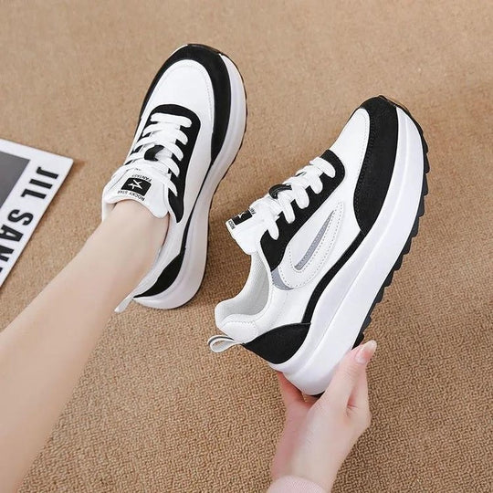 Damen Komfort-Sneaker mit dicker Plateausohle und trendigem Design R&B
