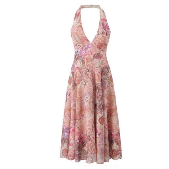 Damen Maxikleid mit eleganter Taillierung und floralem Muster R&B
