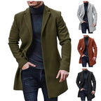 Herren eleganter langanhaltender Freizeitmantel im klassischen Stil R&B