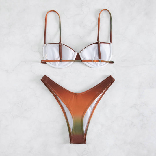 Damen Bikini-Set mit gepaddetem Oberteil und figurschmeichelndem Schnitt R&B