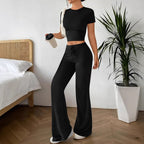 Damen lässiges Oberteil und weite Hose Set R&B