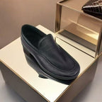 Damen Elegante Ledermokassins mit rutschfester Sohle und modischem Design R&B