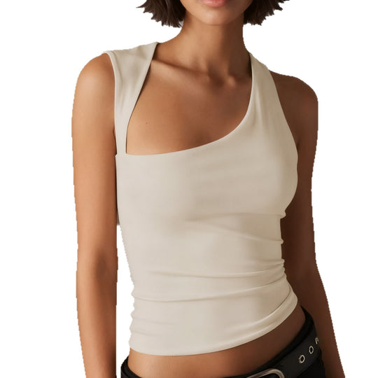 Damen Asymmetrisches Oberteil mit figurbetontem Schnitt und breiten Trägern R&B