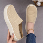 Damen Flexible Slip-On Sneaker mit elastischer Oberflächenstruktur