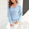 R&B | Schlichter Einfarbiger Strickpullover Mit Rundhals
