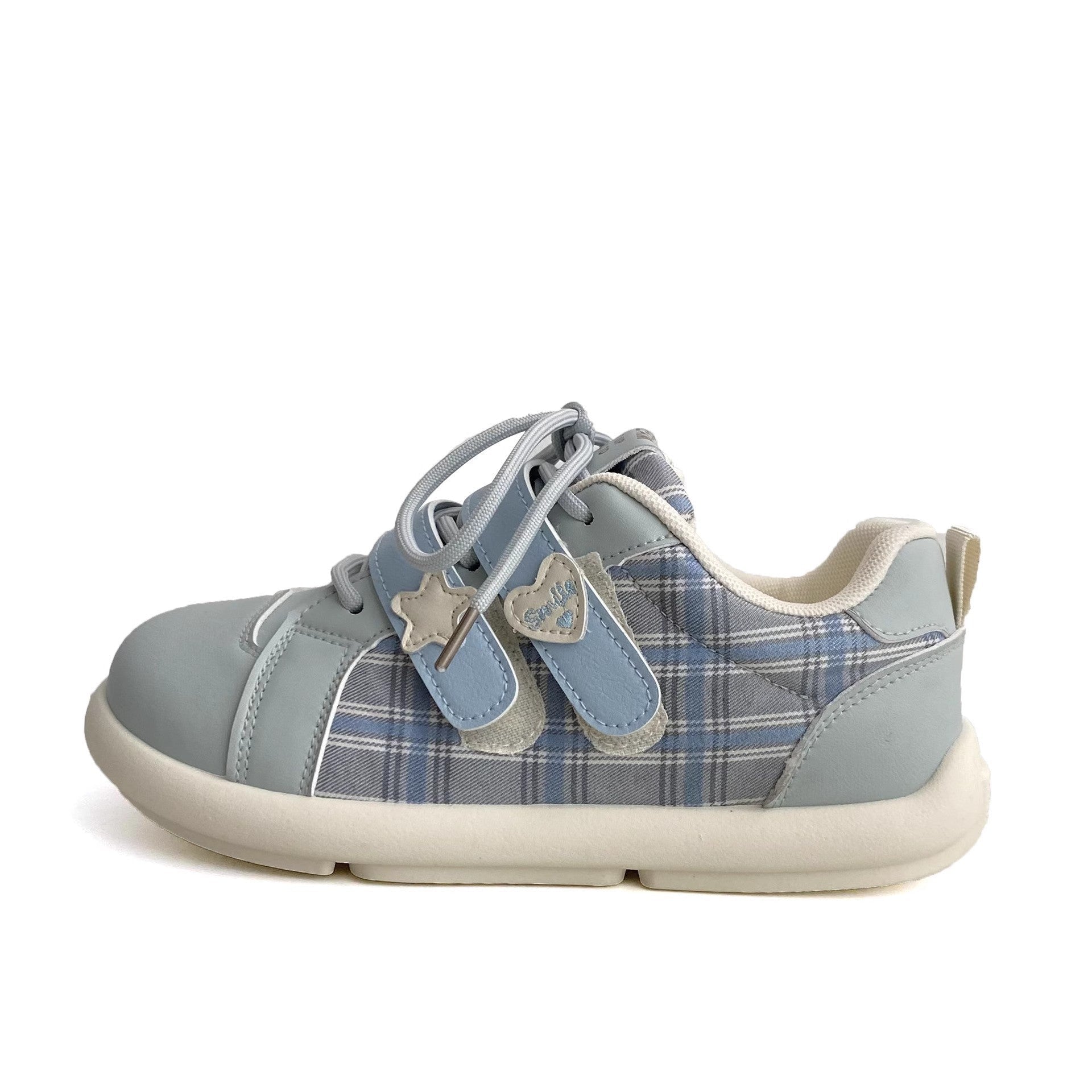 Damen Sportliche Sneaker mit verstellbarem Klettverschluss und kariertem Obermaterial R&B