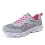 Damen nan leichter Alltags- und Reisesneaker mit luftiger Netzstruktur, dämpfender Leichtsohle und Fersenlasche R&B