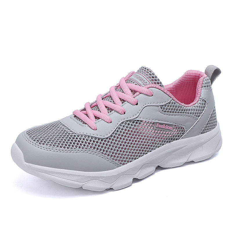 Damen nan leichter Alltags- und Reisesneaker mit luftiger Netzstruktur, dämpfender Leichtsohle und Fersenlasche R&B