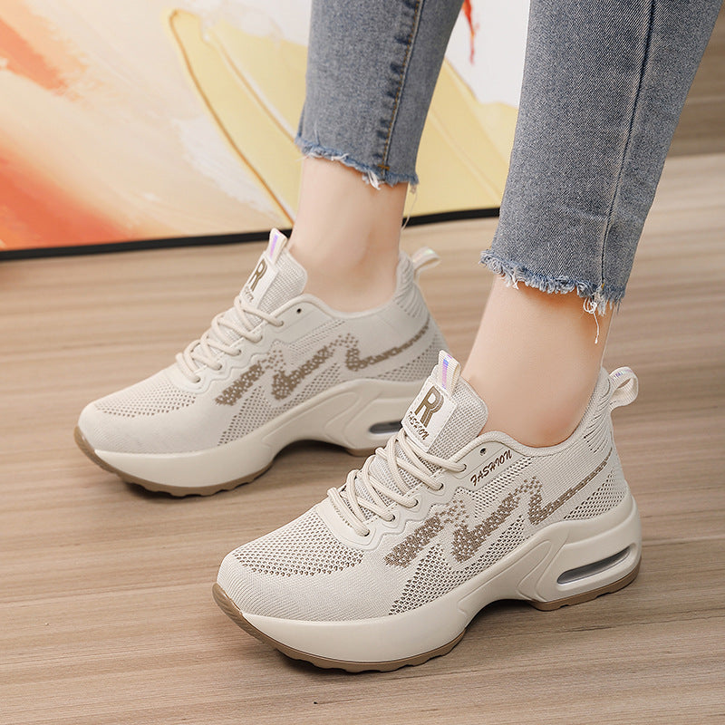 Damen Sportliche Sneakers mit atmungsaktivem Mesh und dämpfender Sohle