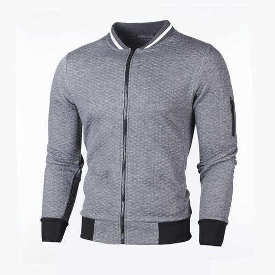 Herren Sweatjacke mit hochwertiger Struktur und sicherer Reißverschlusstasche R&B