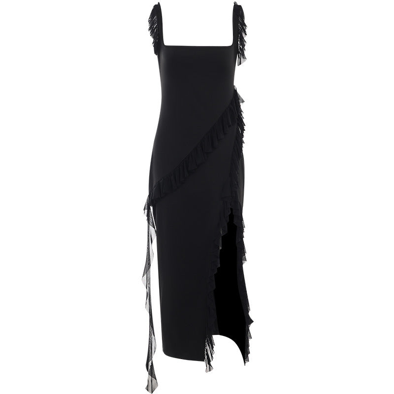 Damen verspieltes Rüschensommerkleid R&B