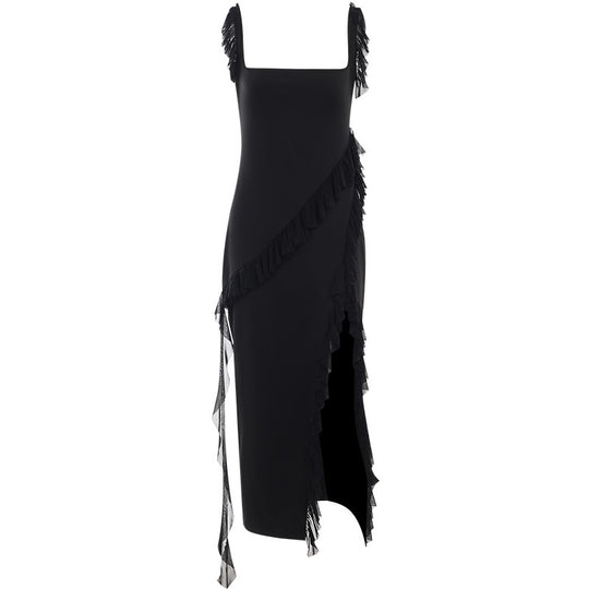 Damen verspieltes Rüschensommerkleid R&B