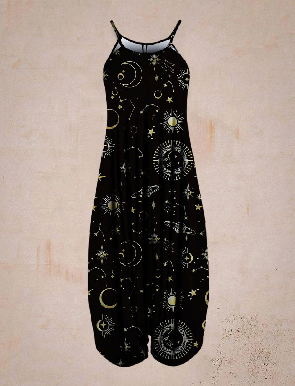 Damen Jumpsuit mit astrologischem Print R&B