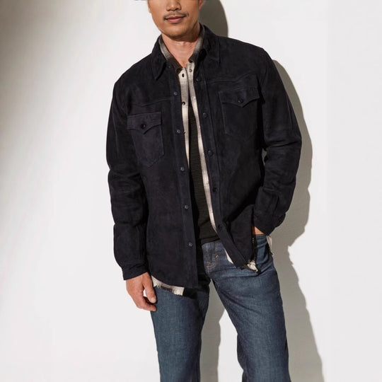 Herren Vegan lederjacke mit modernem Schnitt und praktischen Taschen R&B