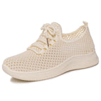 Damen nan atmungsaktiver Mesh-Slip-On Sneaker mit elastischer Schnürung und flexibler Profilsohle R&B