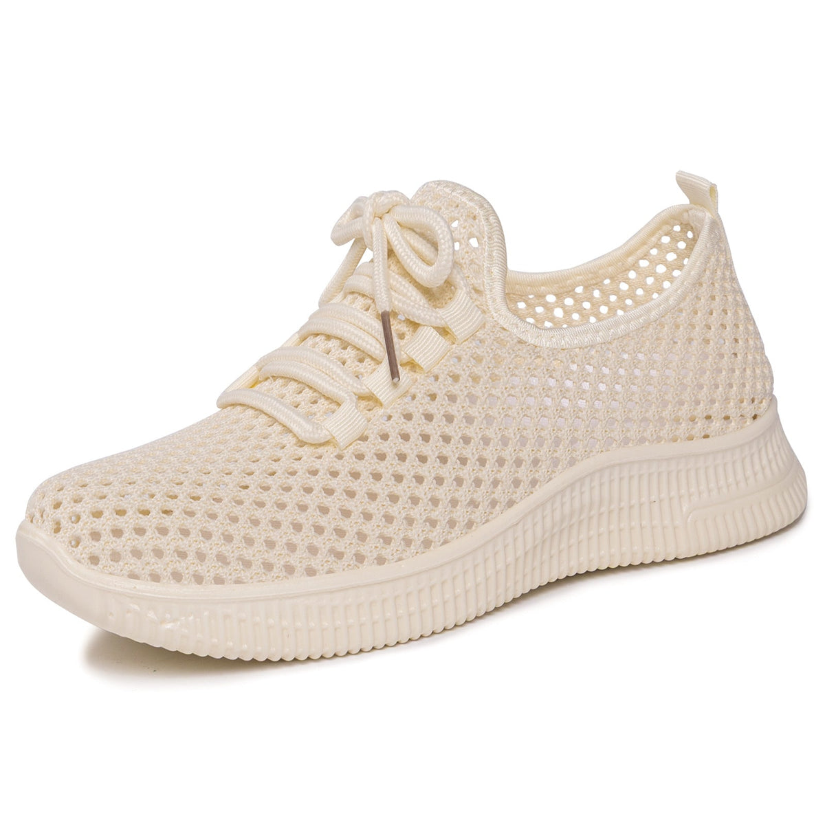 Damen nan atmungsaktiver Mesh-Slip-On Sneaker mit elastischer Schnürung und flexibler Profilsohle R&B