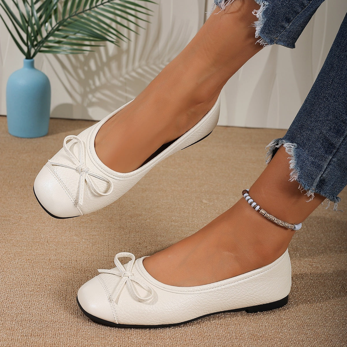 Damen Ballerinas mit modischem Schleifen-Detail R&B