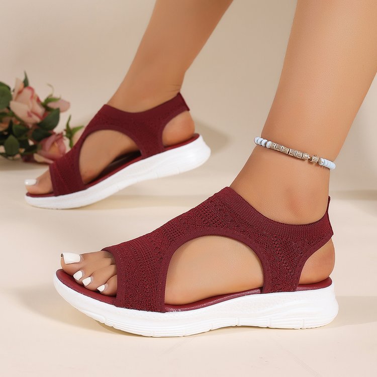 Damen Komfortable Sommer-Sandalen mit elastischem Obermaterial R&B
