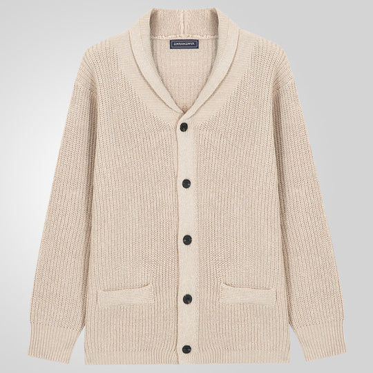 Herren Strickjacke mit strukturiertem Design und eleganten Knöpfen R&B