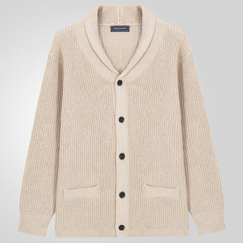 Herren Strickjacke mit strukturiertem Design und eleganten Knöpfen R&B