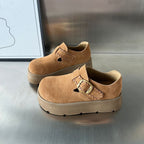 Damen Clogs mit modischem Riemen und komfortablem Fußbett R&B