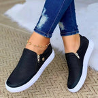 Damen Sneaker mit atmungsaktiver Mesh-Oberfläche und elegantem Reißverschluss R&B
