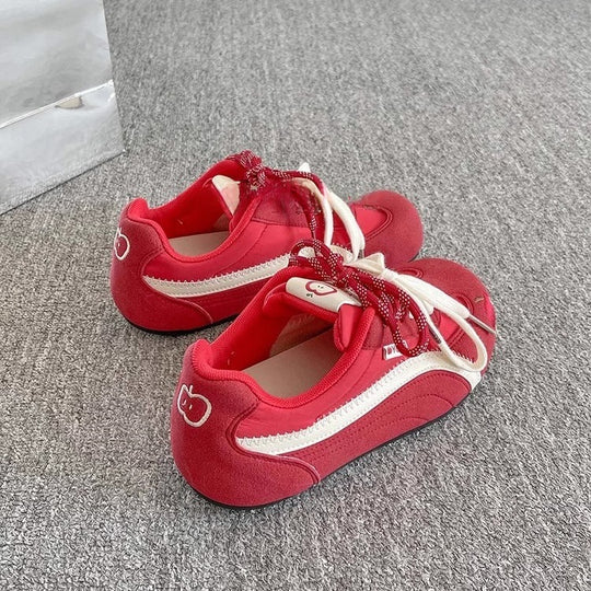 Damen Sportliche Sneakers mit innovativer Schnürung und farbenfrohem Design R&B