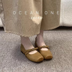 Damen elegante Ballerinas mit dekorativem Riemchen und modischem Schmuckdetail R&B